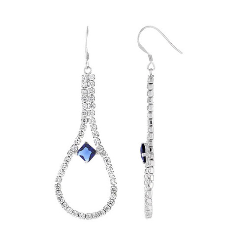 boucle oreille femme argent zirconium 9300105