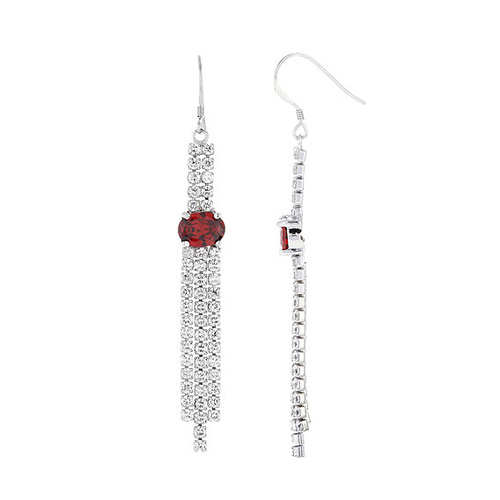 boucle oreille femme argent zirconium 9300109