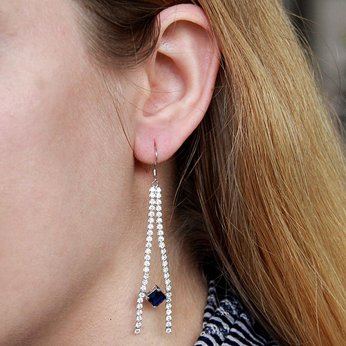 boucle oreille femme argent zirconium 9300130 pic5