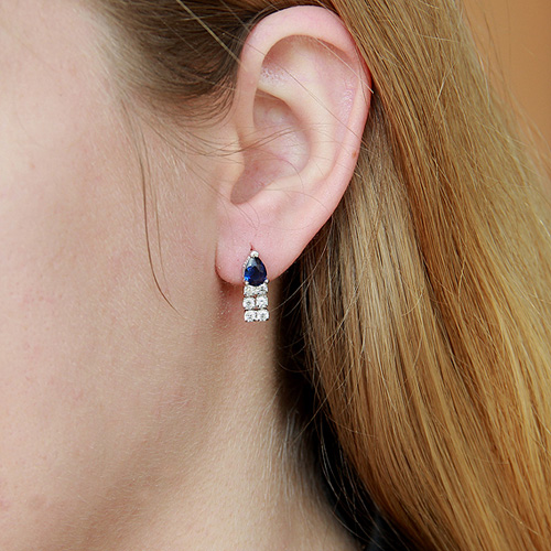 boucle oreille femme argent zirconium 9300144 pic5