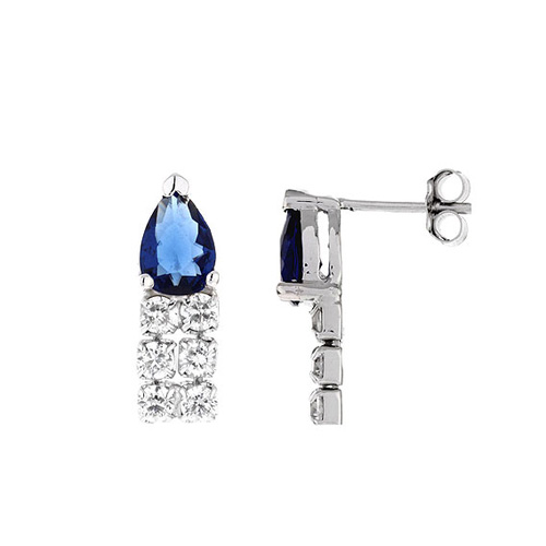boucle oreille femme argent zirconium 9300144