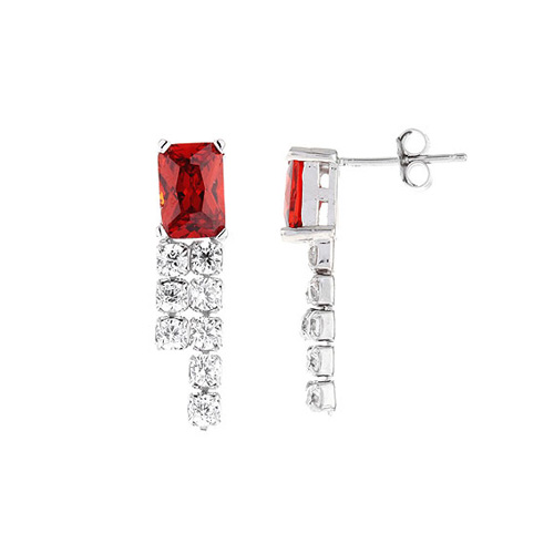 boucle oreille femme argent zirconium 9300154