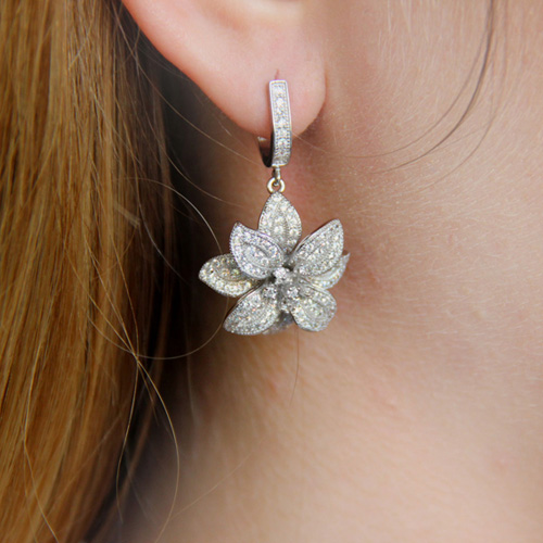 boucle oreille femme argent zirconium 9300160 pic6