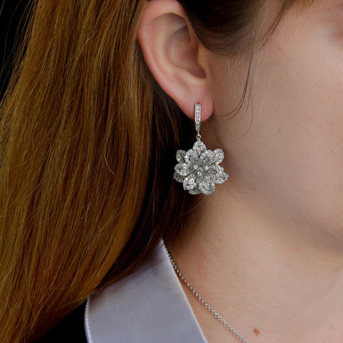 boucle oreille femme argent zirconium 9300163 pic5