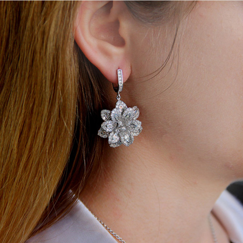 boucle oreille femme argent zirconium 9300163 pic6