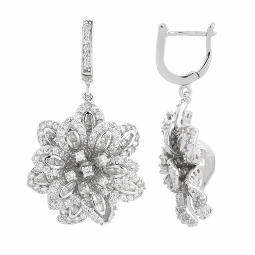 boucle oreille femme argent zirconium 9300163