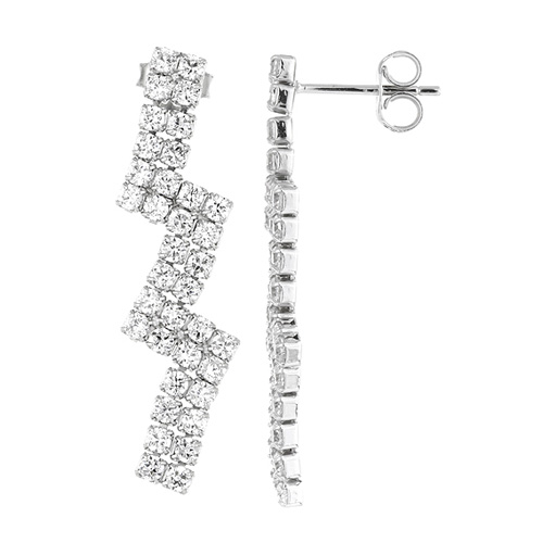 boucle oreille femme argent zirconium 9300169