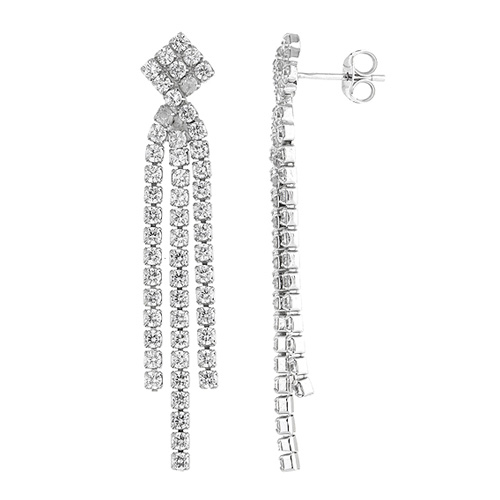 boucle oreille femme argent zirconium 9300170