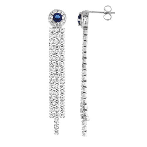 boucle oreille femme argent zirconium 9300176