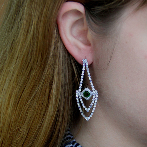 boucle oreille femme argent zirconium 9300183 pic5