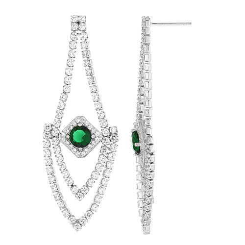 boucle oreille femme argent zirconium 9300183
