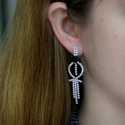 boucle oreille femme argent zirconium 9300191 pic5
