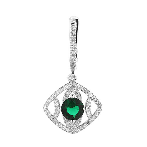 boucle oreille femme argent zirconium 9300203 pic2