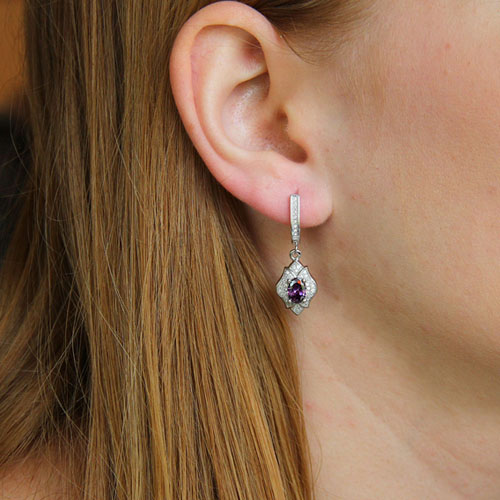 boucle oreille femme argent zirconium 9300207 pic5