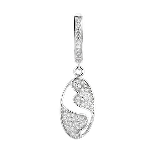 boucle oreille femme argent zirconium 9300227 pic2