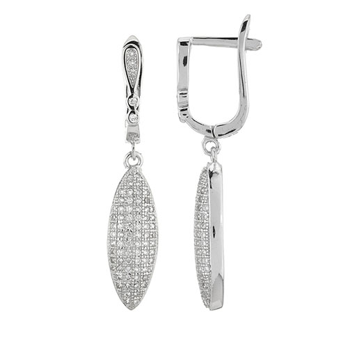 boucle oreille femme argent zirconium 9300231