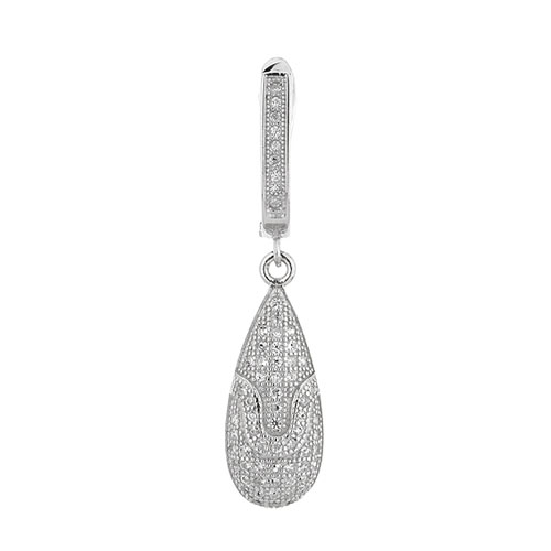 boucle oreille femme argent zirconium 9300241 pic2