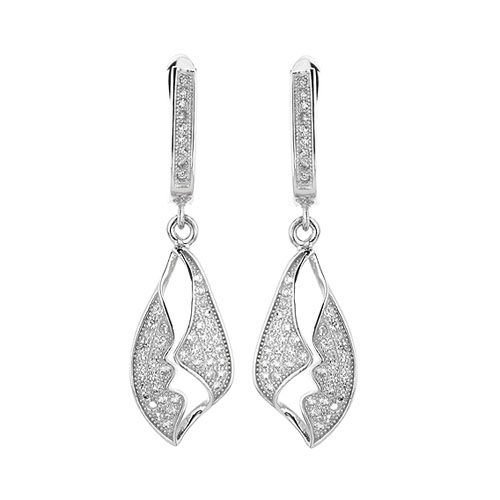 boucle oreille femme argent zirconium 9300244 pic2