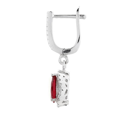 boucle oreille femme argent zirconium 9300249 pic3