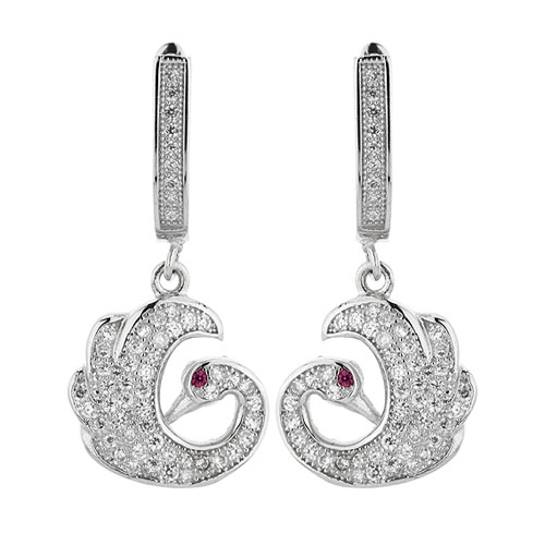 boucle oreille femme argent zirconium 9300259 pic2