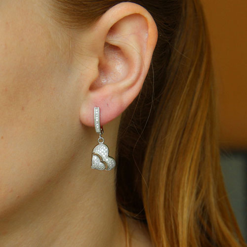 boucle oreille femme argent zirconium 9300262 pic5