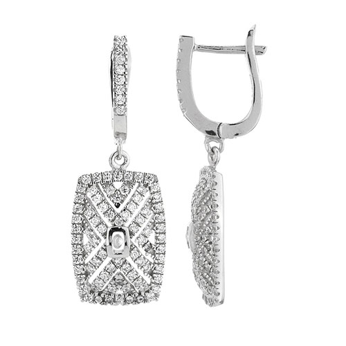 boucle oreille femme argent zirconium 9300266