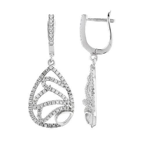 boucle oreille femme argent zirconium 9300269