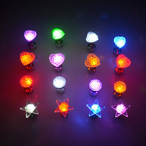 boucles oreille led coeur etoile