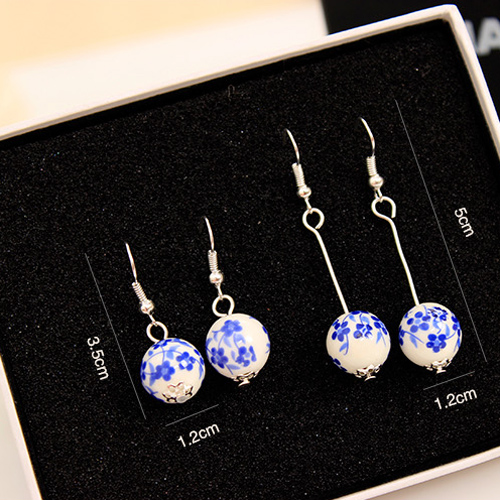 boucles oreilles ceramique plaque argent pic5