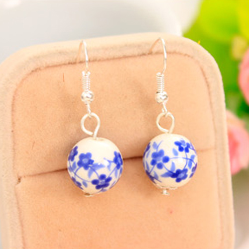 boucles oreilles ceramique plaque argent pic8