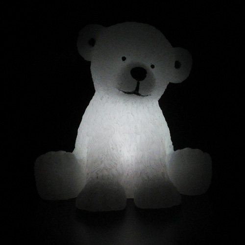 bougie led en cire ours blanc pic12