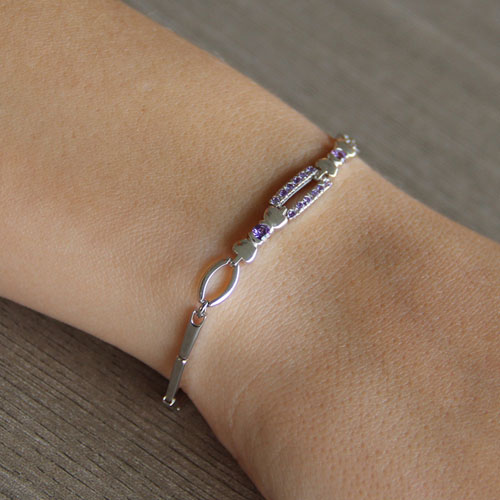 bracelet femme argent zirconium 9500030 pic4