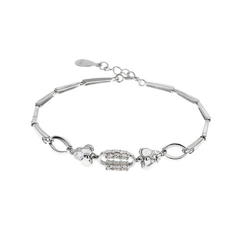 bracelet femme argent zirconium 9500031