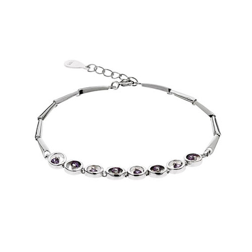 bracelet femme argent zirconium 9500043