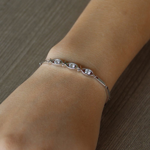 bracelet femme argent zirconium 9500046 pic4