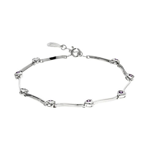 bracelet femme argent zirconium 9500059