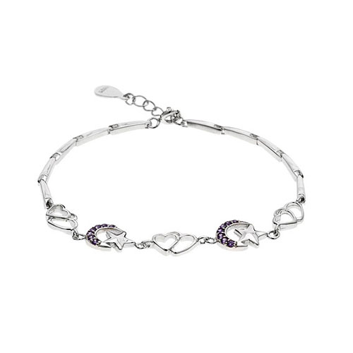 bracelet femme argent zirconium 9500071