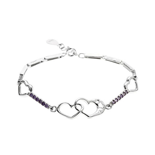 bracelet femme argent zirconium 9500108