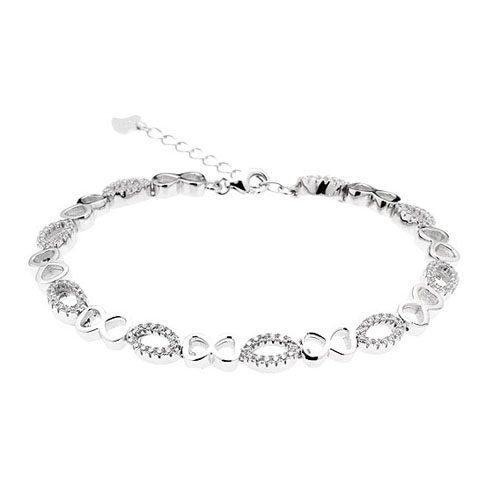 bracelet femme argent zirconium 9500205