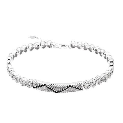 bracelet femme argent zirconium 9500206