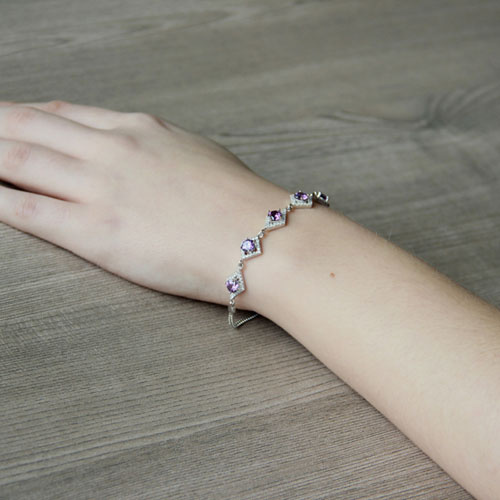 bracelet femme argent zirconium 9500213 pic5