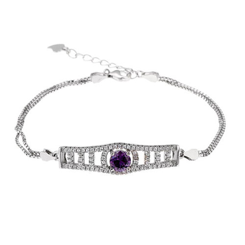 bracelet femme argent zirconium 9500226