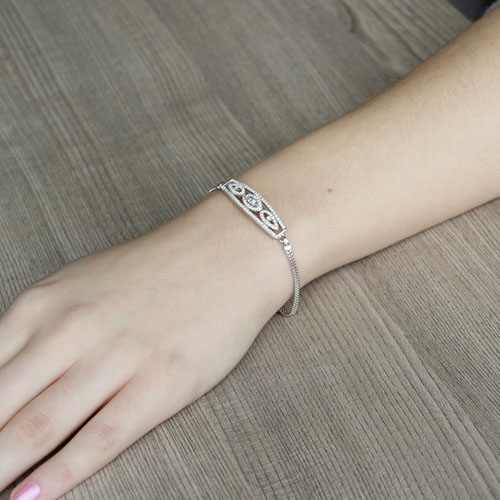 bracelet femme argent zirconium 9500232 pic4