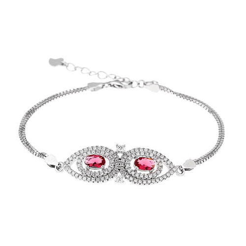 bracelet femme argent zirconium 9500237