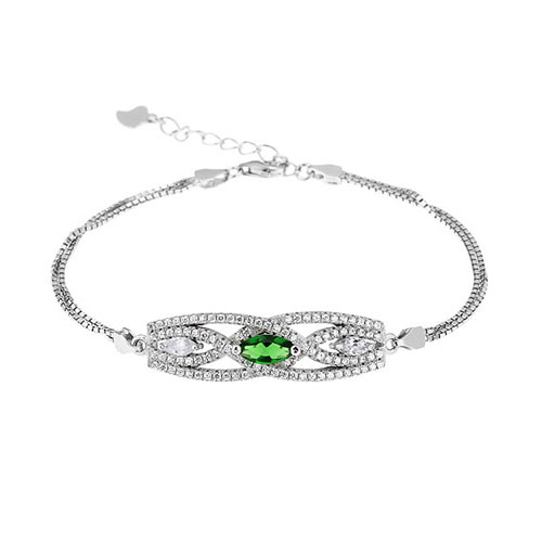 bracelet femme argent zirconium 9500239