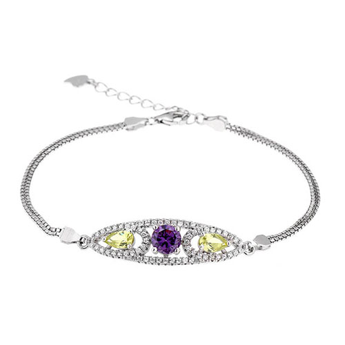 bracelet femme argent zirconium 9500241