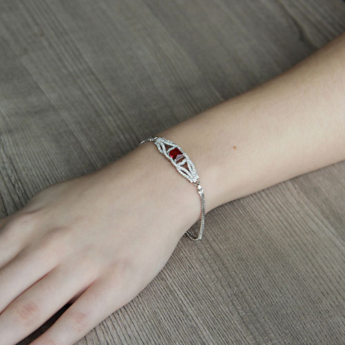 bracelet femme argent zirconium 9500248 pic4