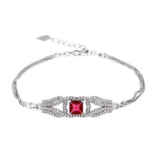 bracelet femme argent zirconium 9500248