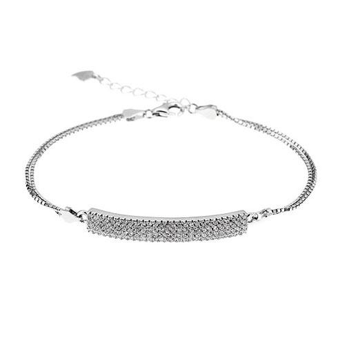 bracelet femme argent zirconium 9500253