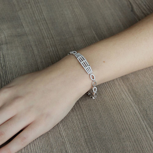 bracelet femme argent zirconium 9500255 pic4